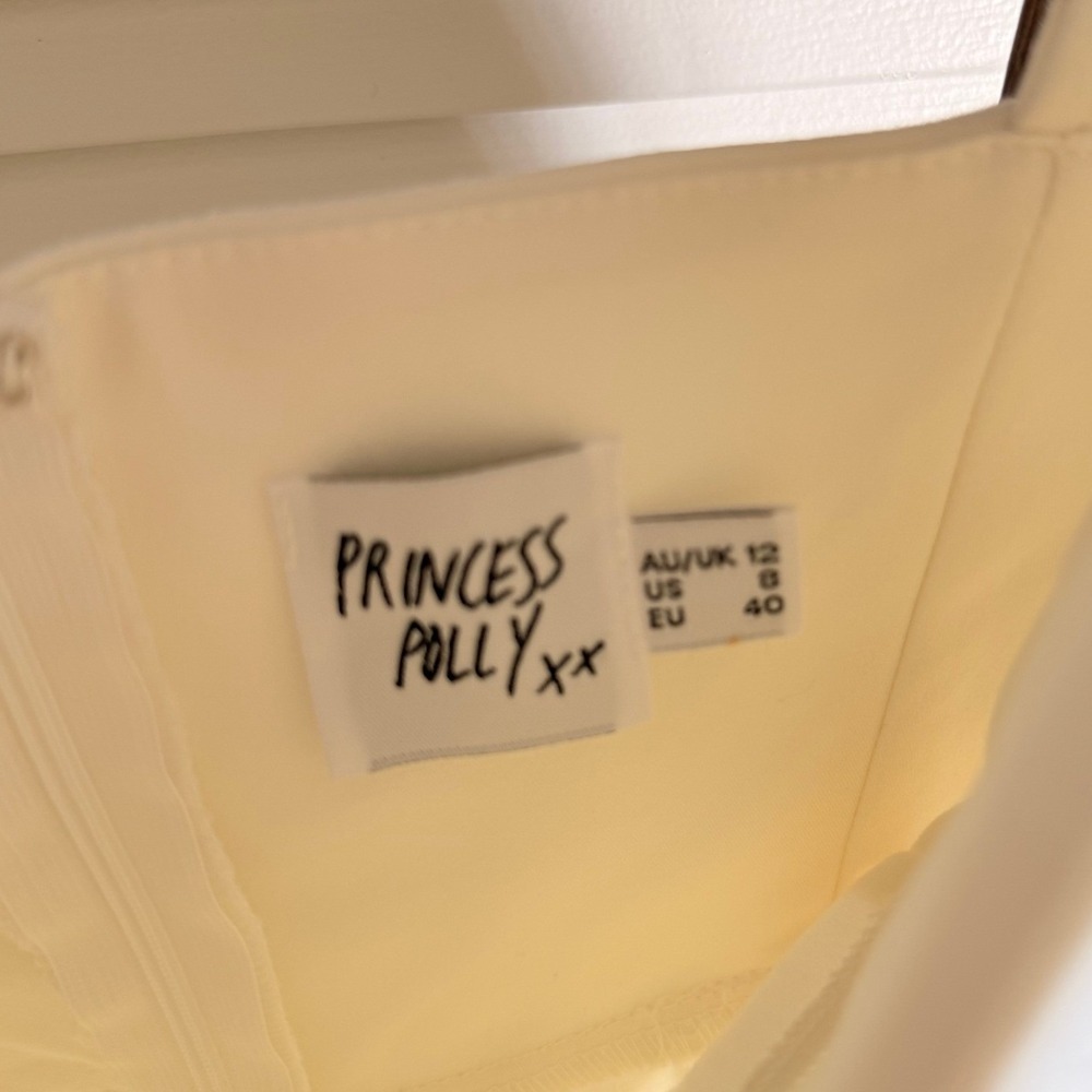 Princess Polly White Bustier Mini Dress  Spaghetti Strap Womens Size‎ 8 - Picture 3 of 3